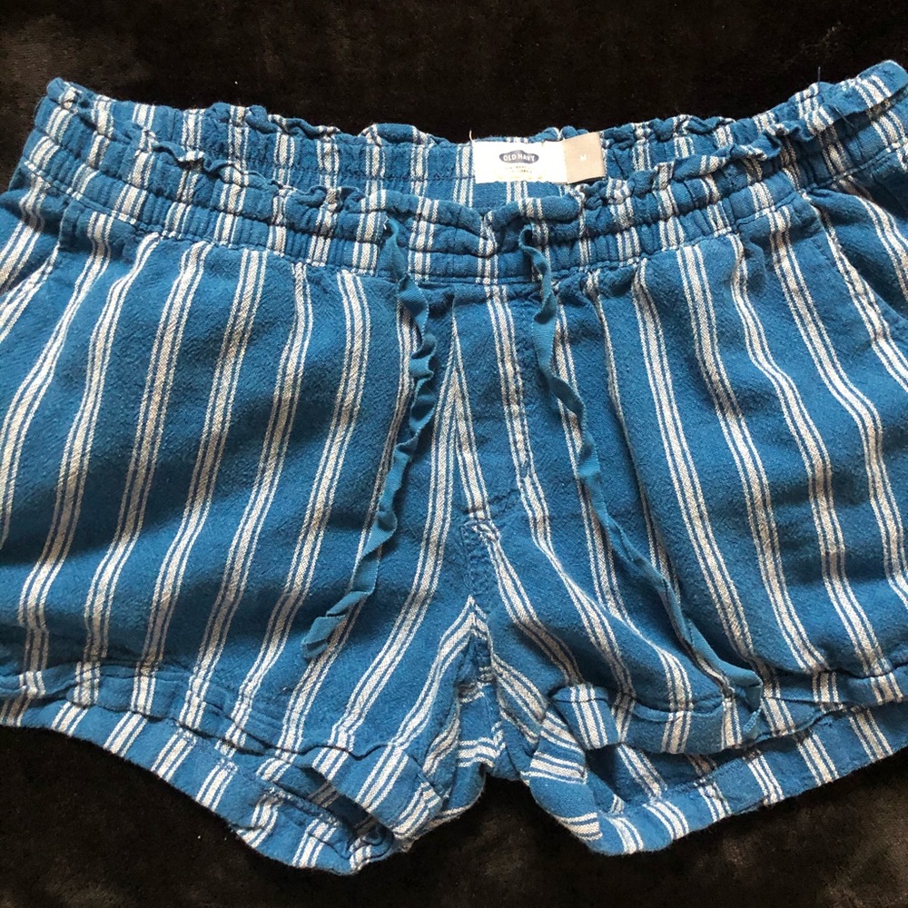 Old Navy Blue Linen drawstring shorts 🏖🏖